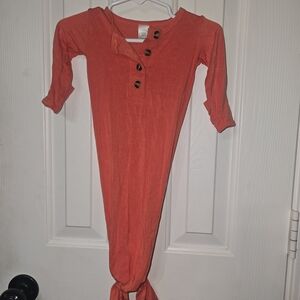 Orange Button-Up Baby Onesie